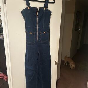 Alice McCall Dark Blue Jumpsuit with Gold Buttons